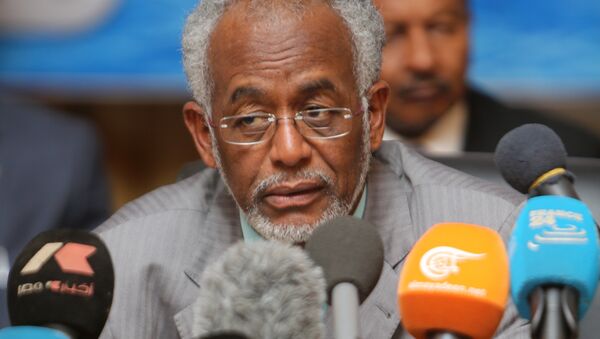 Sudan's foreign minister Ali Karti speaks during a press conference with his Egyptian and Ethiopian counterparts in the early hours of March 6, 2015 - Sputnik International