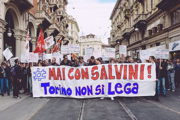 As head of the Lega Nord, Matteo Salvini has called for an exit from the eurozone, has denounced corrupt politicians and bankers for causing the crisis, and has advocated drastic reductions in immigration, which critics deem racist. As head of the Lega Nord, Matteo Salvini has called for an exit from the eurozone, has denounced corrupt politicians and bankers for causing the crisis, and has advocated drastic reductions in immigration, which critics deem racist. - Sputnik International