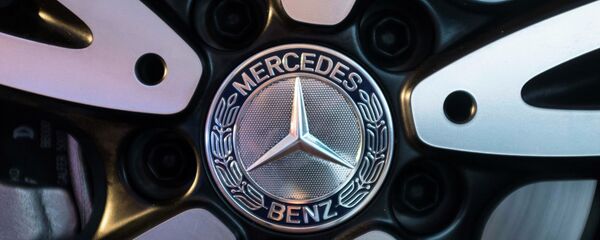 The logo of Mercedes-Benz is seen on the wheel of the new version of A-Class car during its launch in Mumbai - Sputnik International