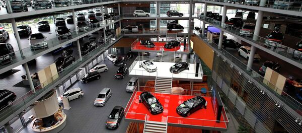 Mercedes-Benz cars are displayed in a dealership of German car manufacturer Daimler in Munich Mercedes-Benz cars are displayed in a dealership of German car manufacturer Daimler in Munich - Sputnik International