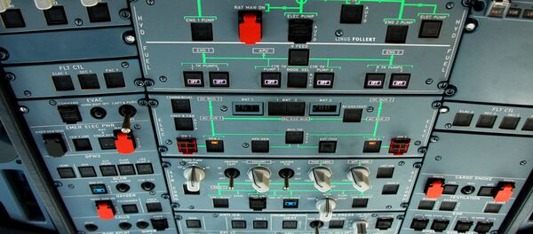 An overhead panel in a Germanwings Airbus - Sputnik International