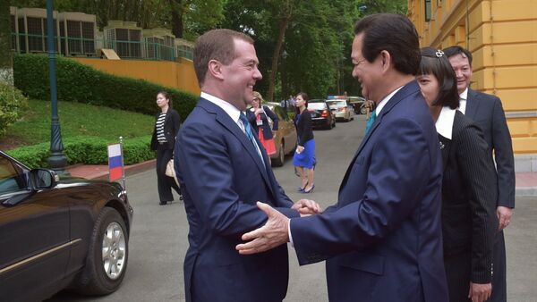 Prime Minister Dmitry Medvedev on official visit to Vietnam - Sputnik International