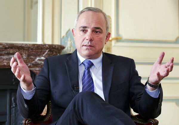 Israeli Intelligence Minister Yuval Steinitz gestures as he speaks during an interview with The Associated Press in Paris, Monday, March 23, 2015. Steinitz said Monday that dialogue with France over Iran's nuclear program has proven in the past that it was productive and makes this week's last-minute diplomatic mission to Paris worthwhile. Israeli Intelligence Minister Yuval Steinitz gestures as he speaks during an interview with The Associated Press in Paris, Monday, March 23, 2015. Steinitz said Monday that dialogue with France over Iran's nuclear program has proven in the past that it was productive and makes this week's last-minute diplomatic mission to Paris worthwhile. - Sputnik International