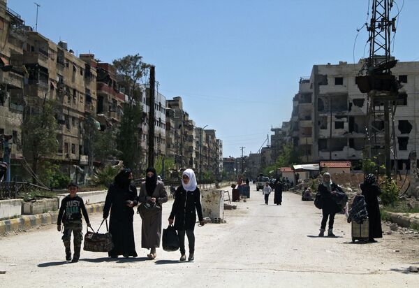 Yarmouk refugee camp in Damascus Yarmouk refugee camp in Damascus - Sputnik International