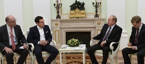President Vladimir Putin meets with Prime Minister of Greece Alexis Tsipras - Sputnik International