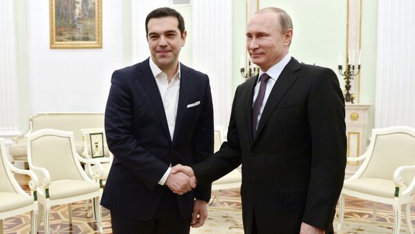President Vladimir Putin meets with Prime Minister of Greece Alexis Tsipras - Sputnik International
