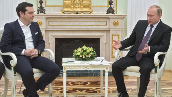 Russian President Vladimir Putin's meeting with Greek Prime Minister Alexis Tsipras - Sputnik International