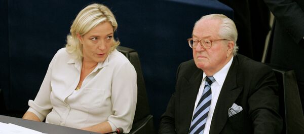 Jean-Marie Le Pen, right, and his daughter Marine Le Pen sit at the European Parliament, in Strasbourg, eastern France Jean-Marie Le Pen, right, and his daughter Marine Le Pen sit at the European Parliament, in Strasbourg, eastern France - Sputnik International