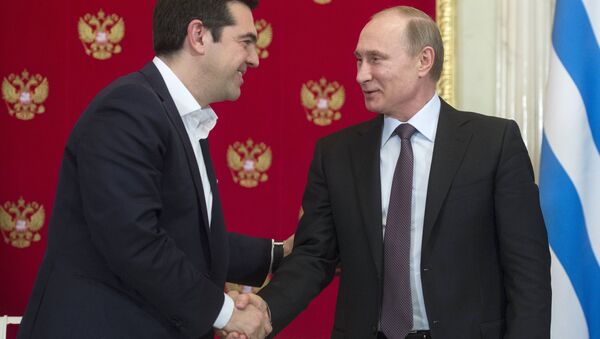 Vladimir Putin meets with Greek Prime Minister Alexis Tsipras - Sputnik International