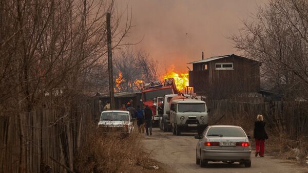 Wildfires in Russia's Khakassia republic - Sputnik International