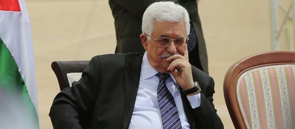 Palestinian president Mahmud Abbas looks on during an opening ceremony of the Istiqlal (independence) garden in the West Bank city of Ramallah on April 5, 2015 Palestinian president Mahmud Abbas looks on during an opening ceremony of the Istiqlal (independence) garden in the West Bank city of Ramallah on April 5, 2015 - Sputnik International
