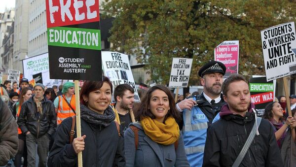 Student demonstration in London, 2014 - Sputnik International