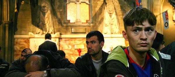 Some of 41 failed Afghan asylum seekers sit in St. Patricks Cathedral, Dublin Some of 41 failed Afghan asylum seekers sit in St. Patricks Cathedral, Dublin - Sputnik International