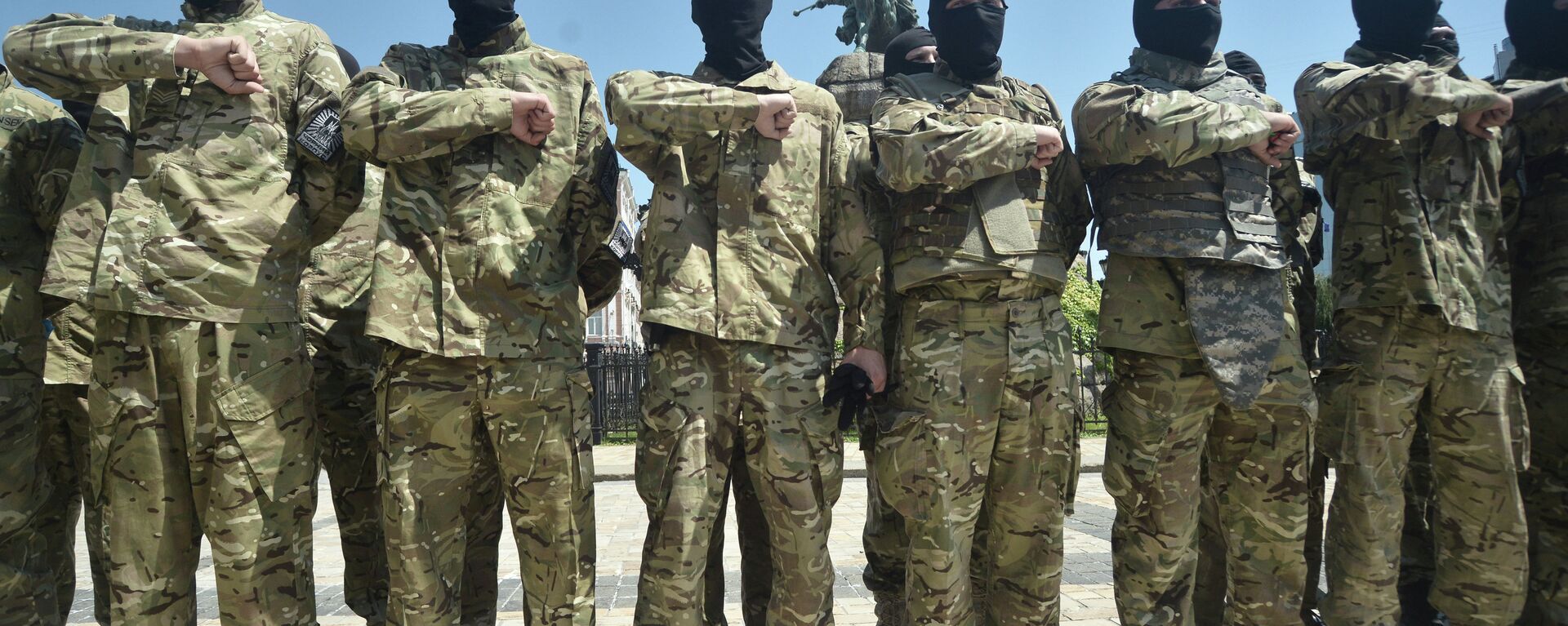 Azov battalion soldiers take oath in Kiev before being sent to Donbass - Sputnik International, 1920, 11.04.2021