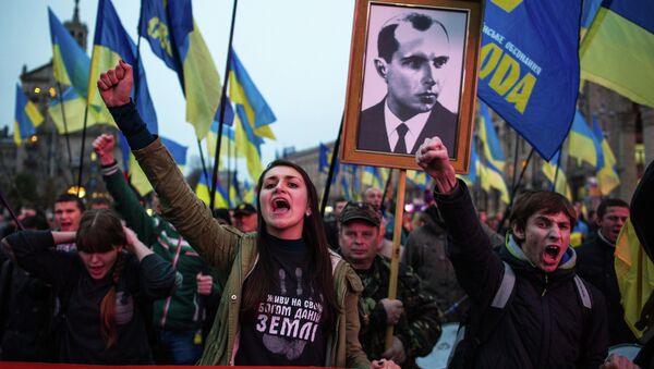 March honors the founding of Ukrainian Insurgent Army in Kiev - Sputnik International