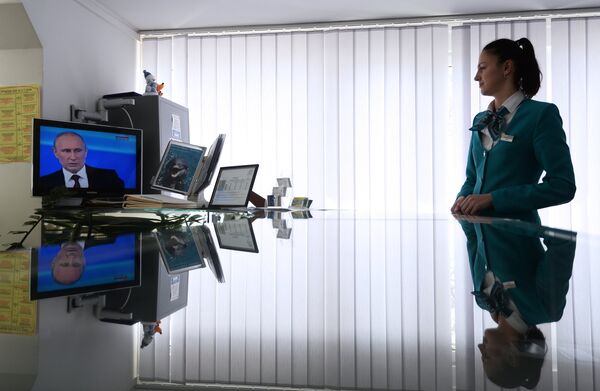 Broadcast of Direct Line with Vladimir Putin Broadcast of Direct Line with Vladimir Putin - Sputnik International