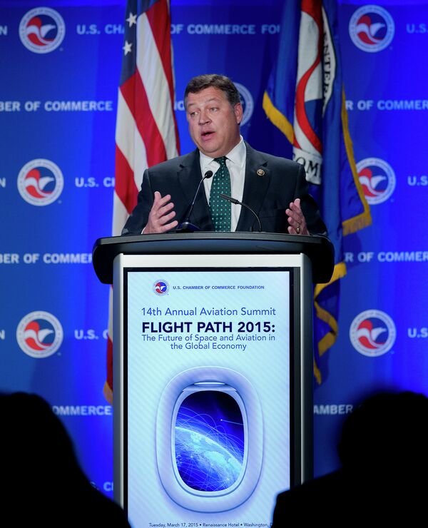 House Transportation and Infrastructure Committee Chairman Rep. William Bill Shuster, R-Pa. speaks at the 14th Annual Aviation Summit in Washington. - Sputnik International