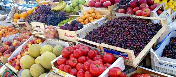 Greek fruit and vegetables market Greek fruit and vegetables market - Sputnik International