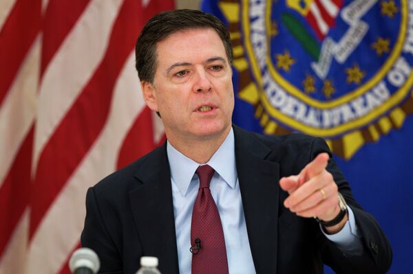FBI director James Comey gestures during a news conference at FBI headquarters in Washington, Wednesday, March 25, 2015 FBI director James Comey gestures during a news conference at FBI headquarters in Washington, Wednesday, March 25, 2015 - Sputnik International