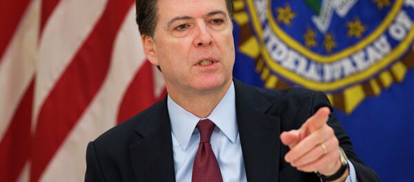 FBI director James Comey gestures during a news conference at FBI headquarters in Washington, Wednesday, March 25, 2015 - Sputnik International