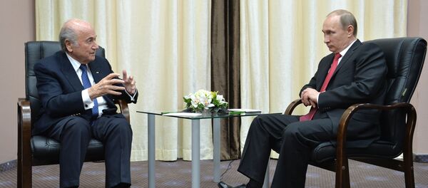 Russian President Vladimir Putin (right) and FIFA President Joseph S. Blatter Russian President Vladimir Putin (right) and FIFA President Joseph S. Blatter - Sputnik International