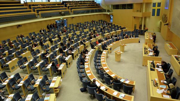 A general view of the Swedish Pariament during the Parliamentary debate about the government's budget proposal on December 3, 2014 in Stockholm, Sweden - Sputnik International