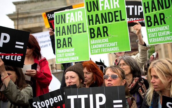 Anti-TTIP demonstration in Germany - Sputnik International