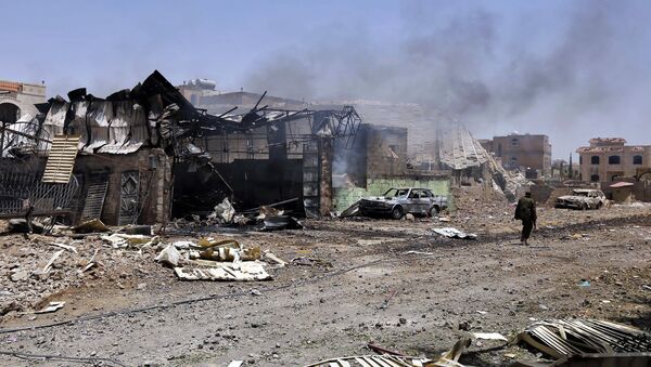 Aftermath of coalition airstrikes on Yemen - Sputnik International