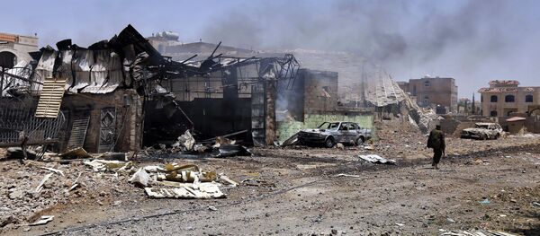 Aftermath of coalition airstrikes on Yemen Aftermath of coalition airstrikes on Yemen - Sputnik International