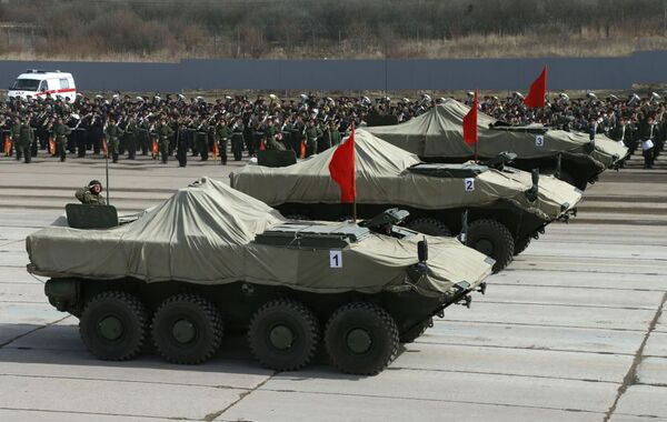 The Bumerang APC, kept literally under wraps until being unveiled to the public for the 2015 Victory Day Parade in Moscow. The Bumerang APC, kept literally under wraps until being unveiled to the public for the 2015 Victory Day Parade in Moscow. - Sputnik International