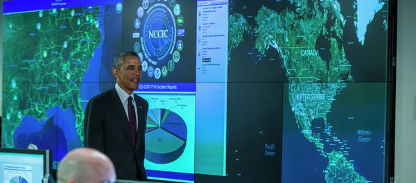 President Barack Obama arrives to speak at the National Cybersecurity and Communications Integration Center in Arlington President Barack Obama arrives to speak at the National Cybersecurity and Communications Integration Center in Arlington - Sputnik International