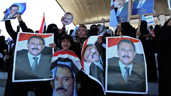 Supporters of former Yemeni president Ali Abdullah Saleh - Sputnik International