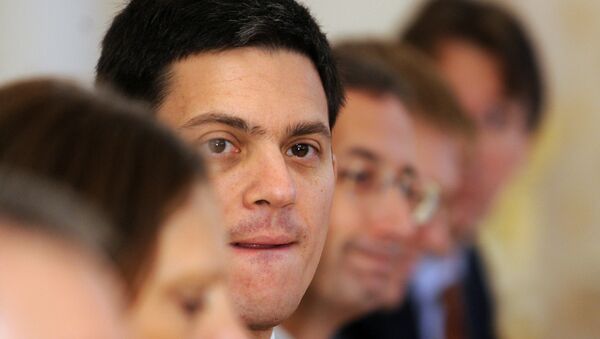 Britain's Foreign Secretary David Miliband attends a meeting with Russian Foreign Minister Sergey Lavrov in Moscow on November 2, 2009 - Sputnik International