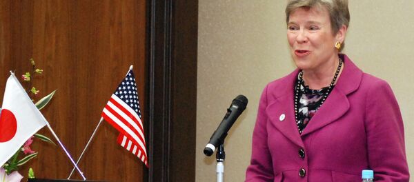 US Under Secretary of State for Arms Control and International Security Rose Gottemoeller delivers a speech at the University of Hiroshima in Higashihiroshima city, western Japan on April 12, 2014 - Sputnik International