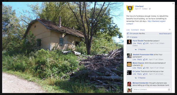 Presidential palace, parliament, or pub? Wannabe Liberlanders debate the possible uses of their future country's only structure. - Sputnik International