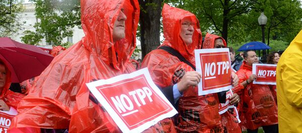 Rally To Oppose the Trans Pacific Partnership Trade Deal Rally To Oppose the Trans Pacific Partnership Trade Deal - Sputnik International