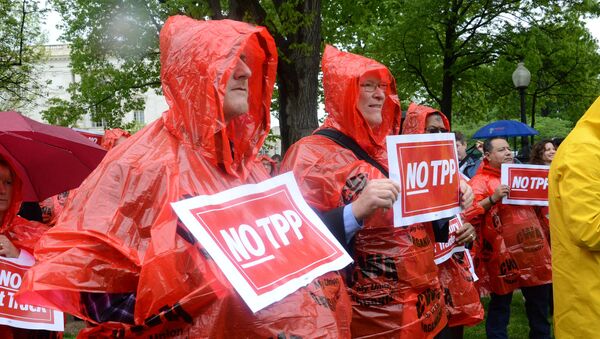 Rally To Oppose the Trans Pacific Partnership Trade Deal - Sputnik International