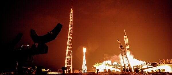 The launch of the Soyuz ТМА-14 rocket carrying the prime crew of the 41/42 International Space Station expedition, Baikonur Cosmodrome. - Sputnik International