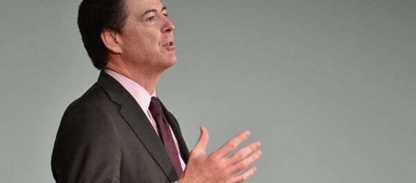 FBI Director James Comey addresses the audience during the Overseas Security Advisory Council (OSAC) meeting at the State Department in Washington, DC FBI Director James Comey addresses the audience during the Overseas Security Advisory Council (OSAC) meeting at the State Department in Washington, DC - Sputnik International