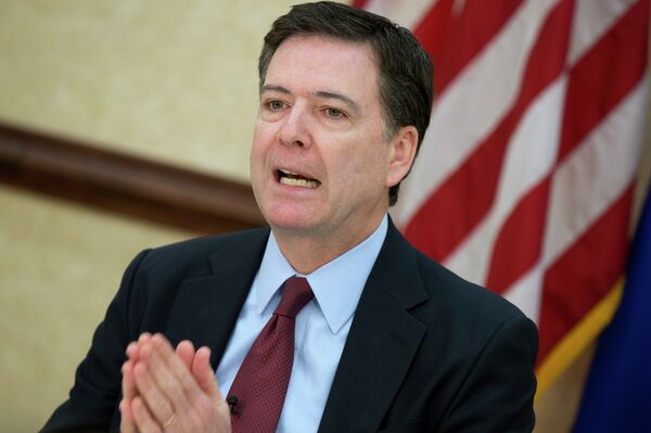 FBI director James Comey gestures during a news conference at FBI headquarters in Washington - Sputnik International