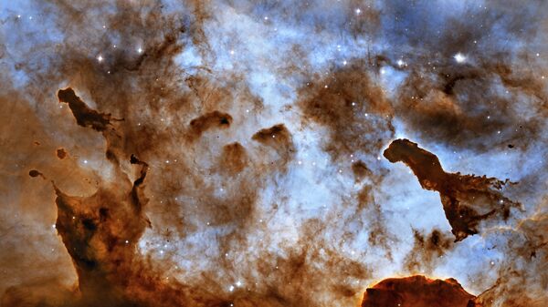 Cosmic Ice Sculptures: Dust Pillars in the Carina Nebula - Sputnik International