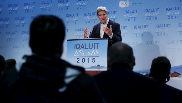 U.S. Secretary of State John Kerry speaks during a news conference at the Arctic Council ministerial meeting in Iqaluit, Nunavut - Sputnik International