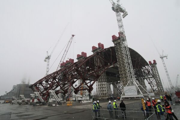 Completing first stage of New Safe Confinement project at Chernobyl Power Plant Completing first stage of New Safe Confinement project at Chernobyl Power Plant - Sputnik International