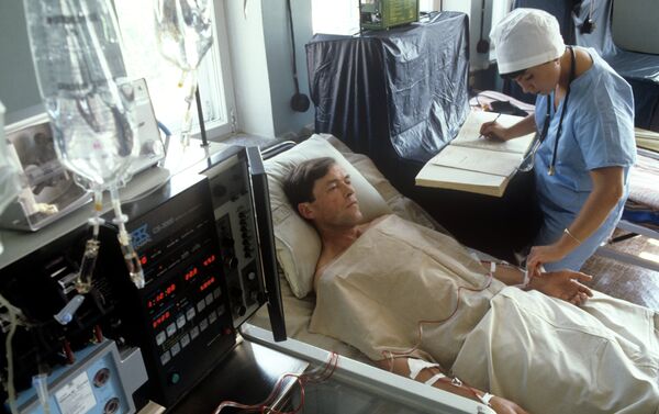 The 6th clinical hospital where victims of the Chernobyl disaster were brought. Examination of a patient in one of the wards - Sputnik International