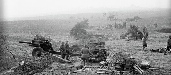 Soviet artillery forces before general passing to the Berlin offensive. April, 1945. - Sputnik International