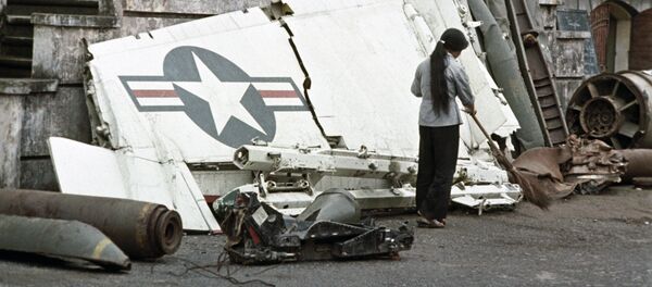 Fragments of warplane, which was downed over Hanoi Fragments of warplane, which was downed over Hanoi - Sputnik International
