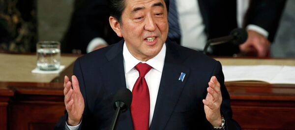 Japanese Prime Minister Shinzo Abe addresses a joint meeting of the U.S. Congress on Capitol Hill in Washington, April 29, 2015 - Sputnik International