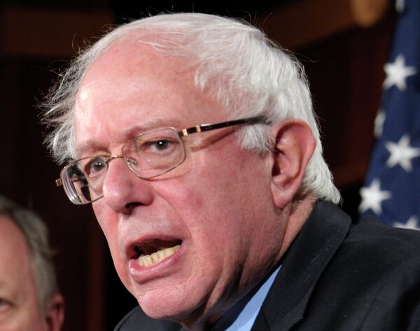  Sen. Bernard Sanders, D-Vt. speaks during a news conference on Capitol Hill in Washington - Sputnik International