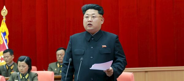 North Korean leader Kim Jong Un speaks during the 5th meeting of training officers of the Korean People's Army North Korean leader Kim Jong Un speaks during the 5th meeting of training officers of the Korean People's Army - Sputnik International