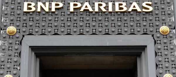 Logo of one of the buildings of France's top bank BNP Paribas headquarters in Paris Logo of one of the buildings of France's top bank BNP Paribas headquarters in Paris - Sputnik International